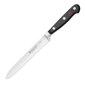 WÜSTHOF Classic Serrated Utility Knife - Black, 5-in