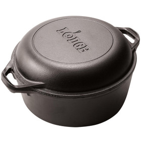 LODGE Logic Pre-Seasoned Double Dutch Oven, 5Qt