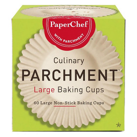 PAPER CHEF Baking Cups Non-Stick Parchment  - Large, 60-Cups