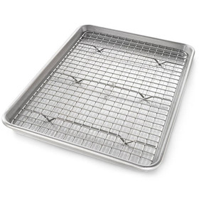 USA PAN Jelly Roll Nonstick Cooling Rack and Pan Set