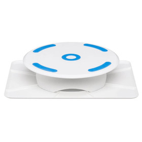 ATECO Two Sided Revolving Cake Stand + Turnable, White