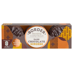 BORDER Dark Chocolate Gingers, 150g