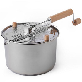 WABASH VALLEY FARMS Whirley Pop - Nostalgic Stainless Steel, 6Qt