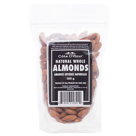 COTE D'AZUR Almonds - Natural Whole, 300g
