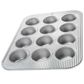 Chicago Metallic 43555 Glazed Muffin Pan - 12 Slots - Aluminized Steel