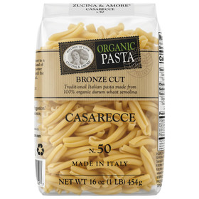 Casarecce Organic Pasta - Bronze Cut No 50, 454g