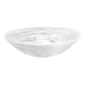 NASHI HOME Resin Bowl - White Swirl, Medium