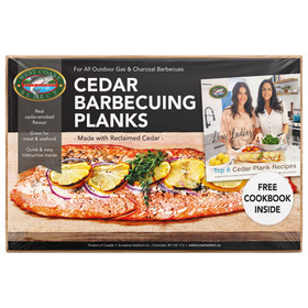 WEST COAST SELECT Cedar BBQ Planks with Cookbook, Pack of 2