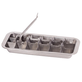 Large Stainless Steel Ice Cube Tray - Retro Style