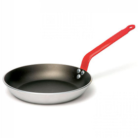 De Buyer CHOC Nonstick Fry Pan - 12.5” - Red Handle for Meat - 5-Layer PTFE  Coating - Warp & Scratch Resistant - Made in France