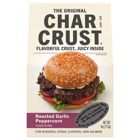 CHAR CRUST Dry-Rub Seasoning - Roasted Garlic Peppercorn, 4oz