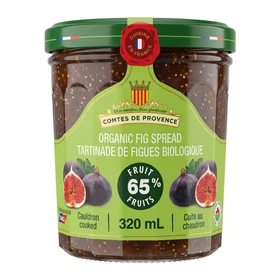 COMTES DE PROVENCE Fig Spread Organic Fruit 65% - Cauldron Cooked, 320ml