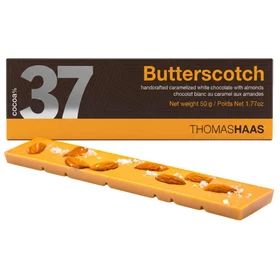 THOMAS HAAS White Chocolate Bar 37% Cocoa - Butterscotch, 50g 