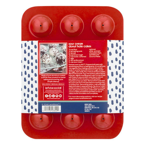 Donut Hole Cake Pop Pan 24 Sticks, Red The Gourmet Warehouse - Main Image