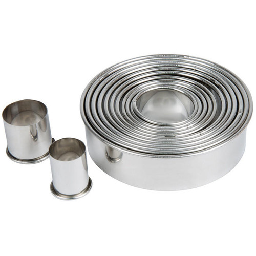 ATECO Round Plain Cutter Set - Stainless Steel, 12-Piece ATECO Round Plain Cutter Set - Stainless Steel, 12-Piece