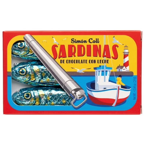 SIMON COLL Sardinas Milk Chocolate Sardines, 24g