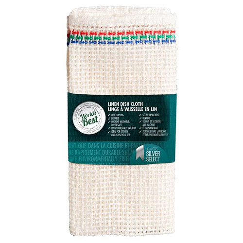  Linen Dish Cloth, 15 x 15-in 