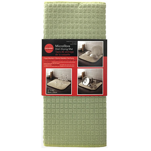 Microfiber Dish Mat - 15 x 20-in, Assorted Colours