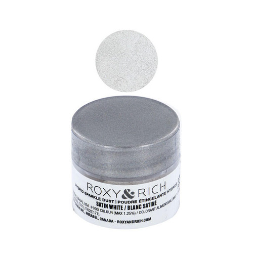 ROXY & RICH Edible Hybrid Sparkle Dust - Satin White, 2.5g ROXY & RICH Edible Hybrid Sparkle Dust - Satin White, 2.5g