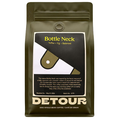 DETOUR COFFEE Bottle Neck - Whole Coffee Bean, 300g 