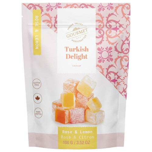 FRASER VALLEY GOURMET Turkish Delight - Rose & Lemon, 100g 