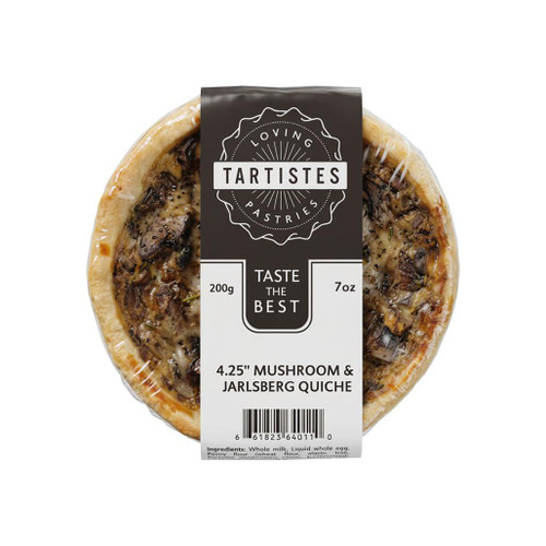 TARTISTES Savoury Quiche - Mushroom & Jarlsberg, 4.25-in ❆ 