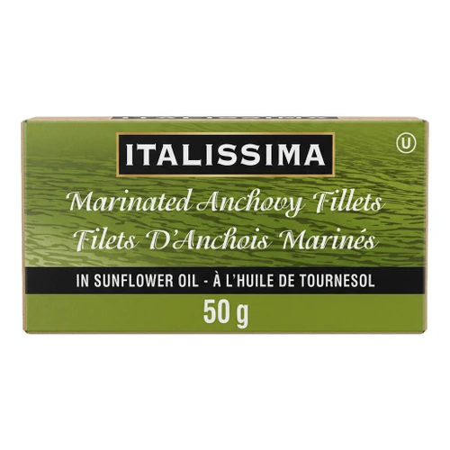 ITALISSIMA Marinated Anchovy Fillets - In Sunflower Oil, 50g ❆ 