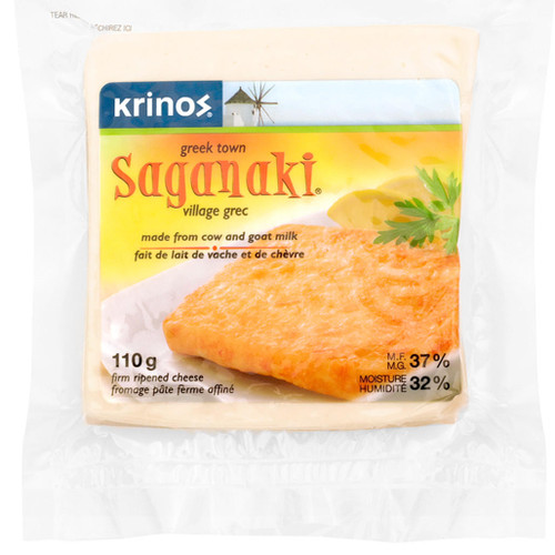 KRINOS Greek Town Saganaki Sliced Cheese, 110g ❆ KRINOS Greek Town Saganaki Sliced Cheese, 110g ❆