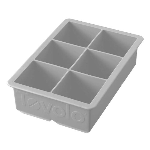 TOVOLO King Cube Silicone Ice Tray - Oyster Grey 