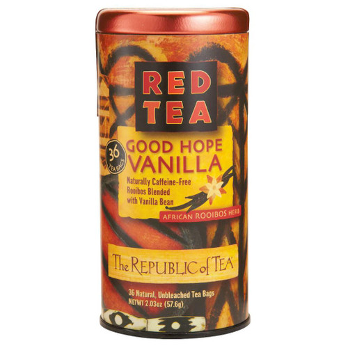 THE REPUBLIC OF TEA Good Hope Vanilla Red Tea - Tin, 36 Tea Bags THE REPUBLIC OF TEA Good Hope Vanilla Red Tea - Tin, 36 Tea Bags
