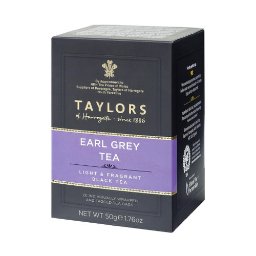 TAYLORS OF HARROGATE Earl Grey Tea - Tea Bag, Box of 20 TAYLORS OF HARROGATE Earl Grey Tea - Tea Bag, Box of 20
