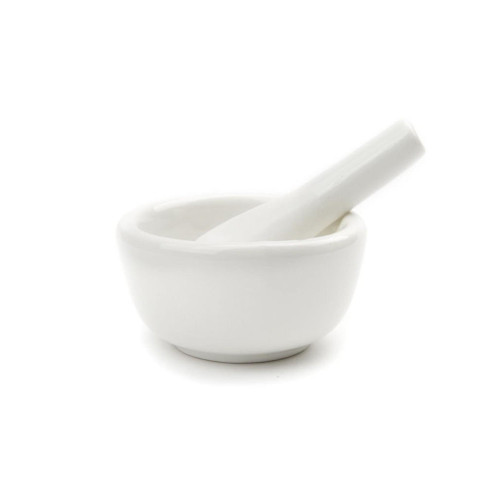 FOX RUN Mortar & Pestle Mini - White Porcelain, 2.75 x 1.5-in FOX RUN Mortar & Pestle Mini - White Porcelain, 2.75 x 1.5-in