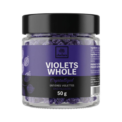 CHOCTURA Crystallized Violet Flowers - Whole, 50g 