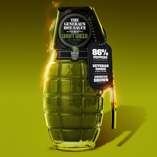 Grunt Green Cayenne Pepper Hot Sauce, 180ml The Gourmet Warehouse