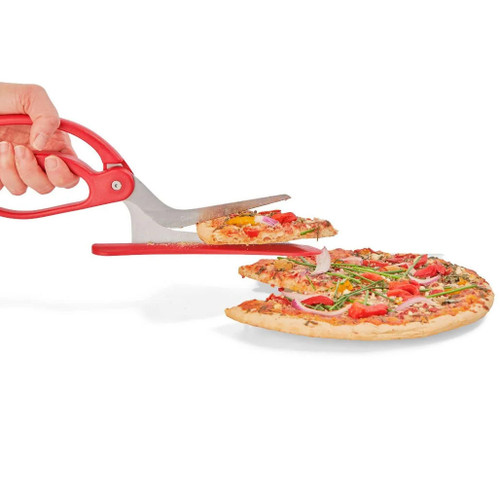 Pizza Shears - Ergonomic Handle, Red - The Gourmet Warehouse - Pastad Shears With Ergonomic Design