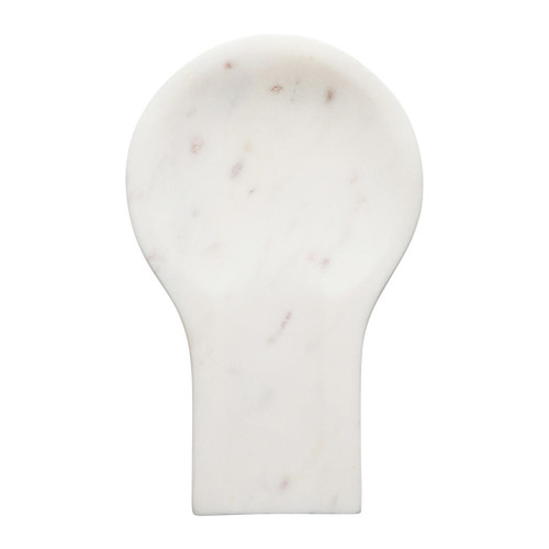 NOW DESIGNS Spoon Rest - White Marble, 8.5 x 5.25-in