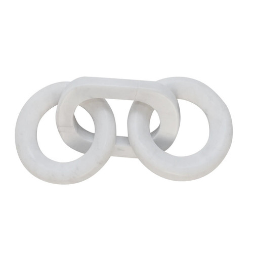 BLOOMINGVILLE Chain Décor 3 Links - White Marble, 11 x 5.25-in BLOOMINGVILLE Chain Décor 3 Links - White Marble, 11 x 5.25-in