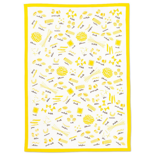 ABBOTT Tea Towel Cotton - Types of Pasta, 20 x 28-in 