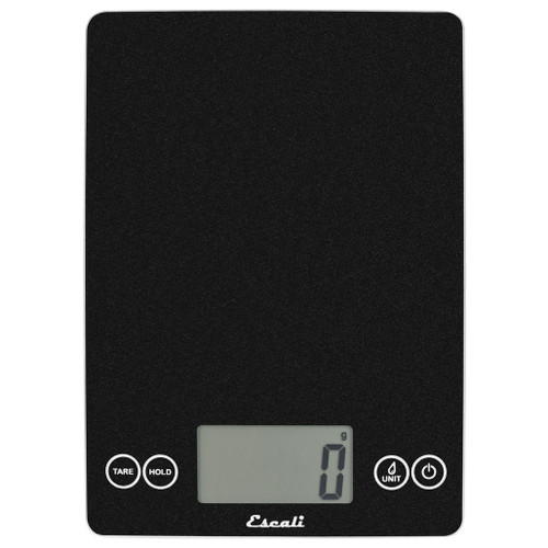 ESCALI Arti Glass Digital Kitchen Scale, Black Obsidian