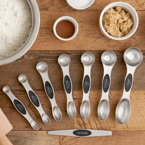 Magnetic Measuring Spoons 8-piece Set with Leveler – Kitchen BillBoards