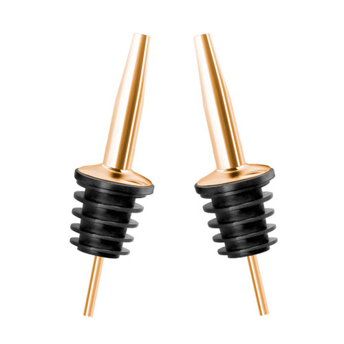 FINAL TOUCH Bottle Pourers - Copper Finish, Set of 2