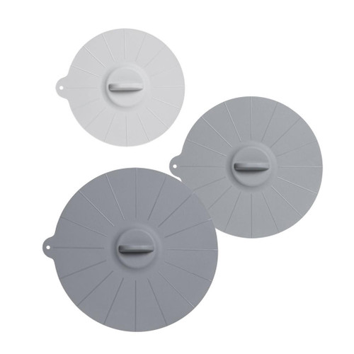 HIC Cooking & Storage Assorted Lids - Silicone, Set of 3