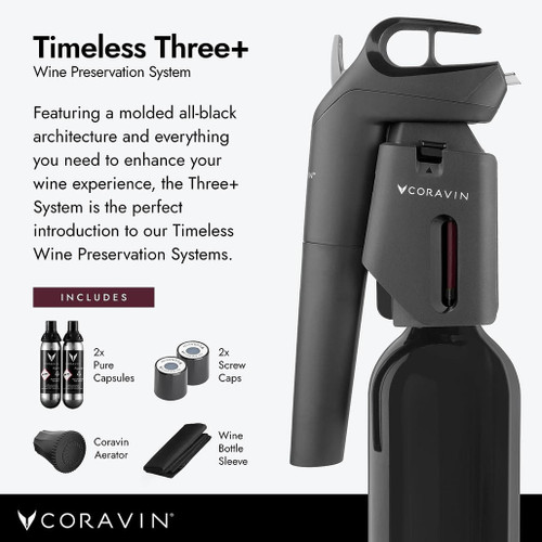 Coravin Wine Preservation System - Timeless Three + - The Gourmet