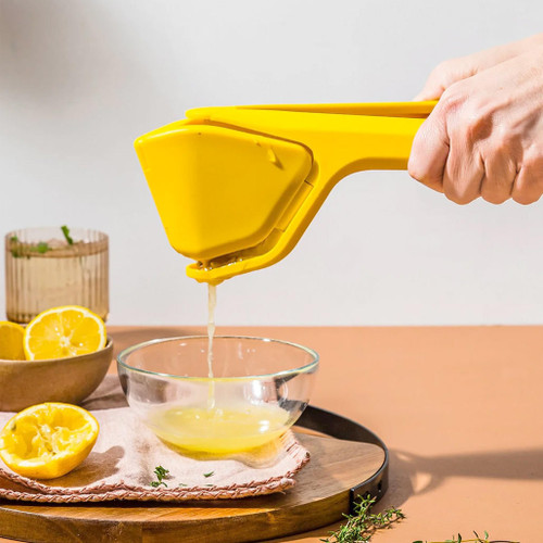 Fluicer - Fold Flat Easy Squeeze Lemon Juicer, Yellow - The