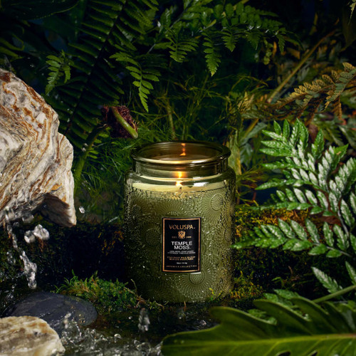 Japonica Large Jar Candle - Temple Moss, 18oz - The Gourmet Warehouse