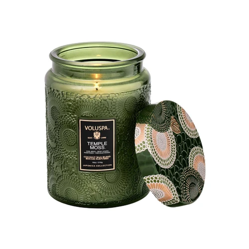 Japonica Large Jar Candle - Temple Moss, 18oz