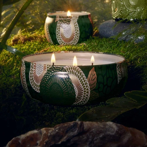 Japonica 3 Wick Tin Candle - Temple Moss, 12oz - The Gourmet Warehouse