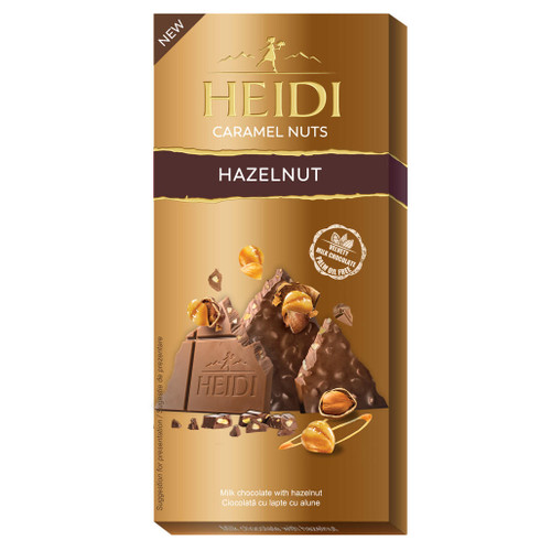 HEIDI Milk Chocolate Bar with Caramelized Hazelnuts, 80g