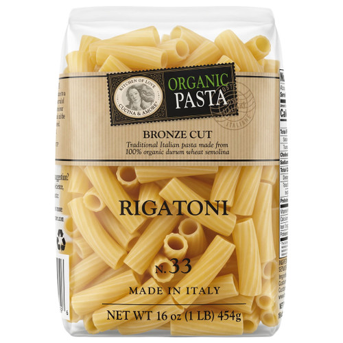 Rigatoni Organic Pasta No 33 - Organic, 454g