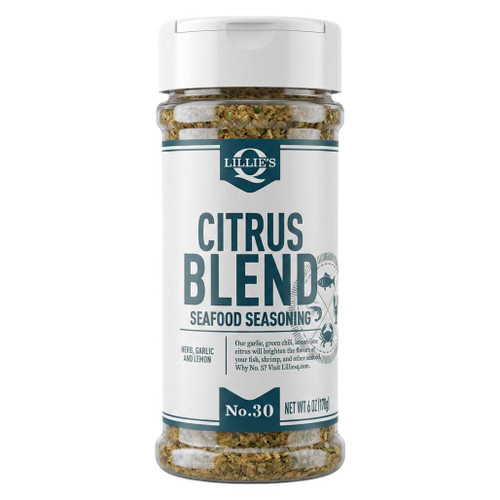 LILLIE'S Q BARBEQUE Citrus Blend No 30 - Seafood Seasoning, 5.7oz 